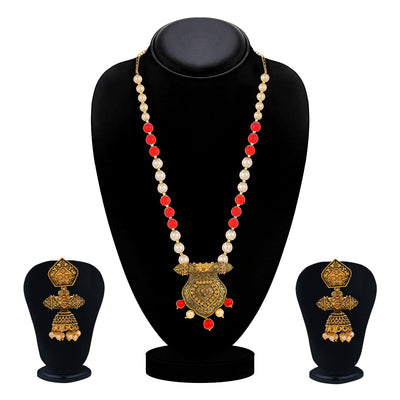 Sukkhi Tibale Collar Gold Plated Necklace Set Set for Women