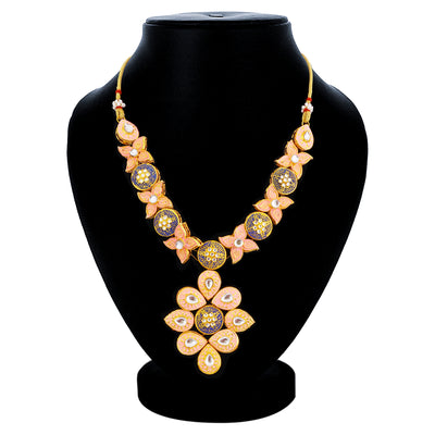 Sukkhi Delightful Gold Plated Mint Collection Kundan Necklace Set For Women