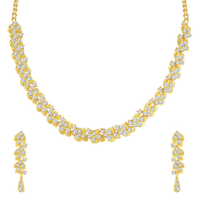 Sukkhi Glitzy Gold Plated Necklace Set For Women