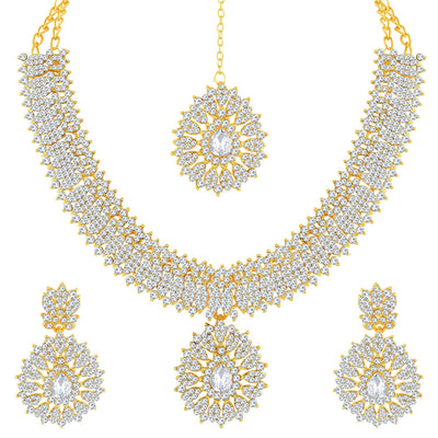 Sukkhi Cluster Gold Plated Necklace Set For Women