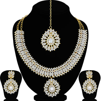 Sukkhi Cluster Gold Plated Necklace Set For Women