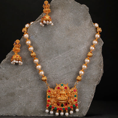 Sukkhi Sensational Temple Gold Plated Neckalce Set for Women