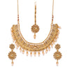Sukkhi Attractive Pearl Gold Plated Choker Necklace Set for Women