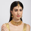 Sukkhi Attractive Pearl Gold Plated Choker Necklace Set for Women