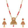 Sukkhi Marquise Triangle Gold Plated Necklace Set Set for Women