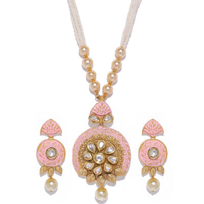 Sukkhi Mint Collection Kundan Gold Plated Neckalce Set