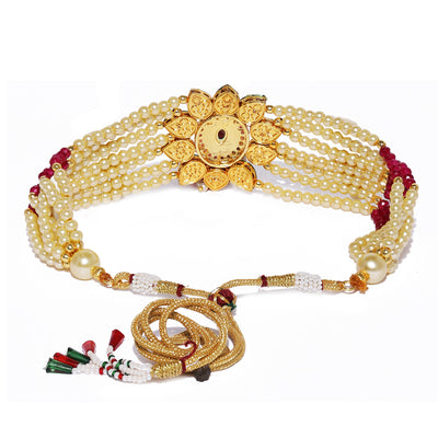 Sukkhi Mint Kundan Perl Gold Plated Neckalce Set