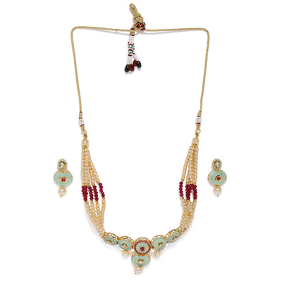 Sukkhi Trendy Mint Collection Gold Plated Neckalce Set for Women