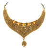Sukkhi Astonish Choker Gold Plated Necklace Set Set for Women