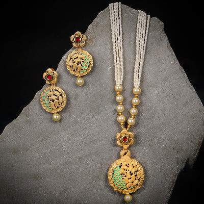 Sukkhi Designer Mint Collection Gold Plated Neckalce Set for Women