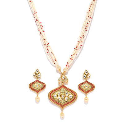 Sukkhi Equisite Gold Plated Kundan Neckalce Set for Women