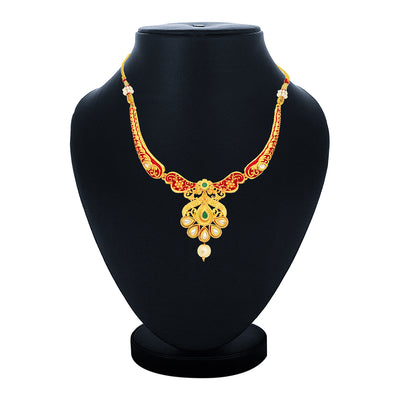 Sukkhi Classic Choker Gold Plated Necklace Set Set for Women