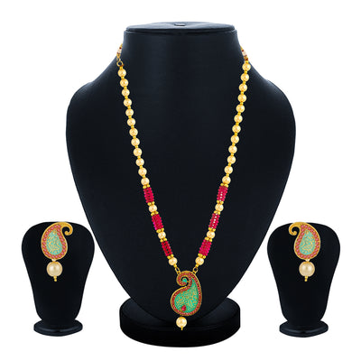 Sukkhi Dazzling Collar Gold Plated Necklace Set Set for Women