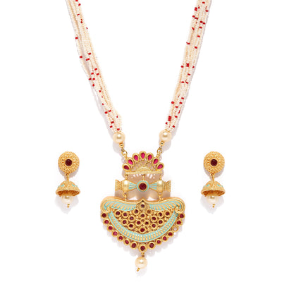 Sukkhi Fashionable Mint Collection Gold Plated Neckalce Set for Women