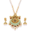 Sukkhi Glitzy Mint Collection Gold Plated Neckalce Set for Women