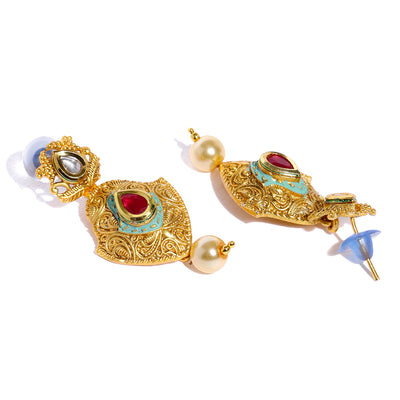 Sukkhi Lavish Mint Collection Gold Plated Neckalce Set for Women