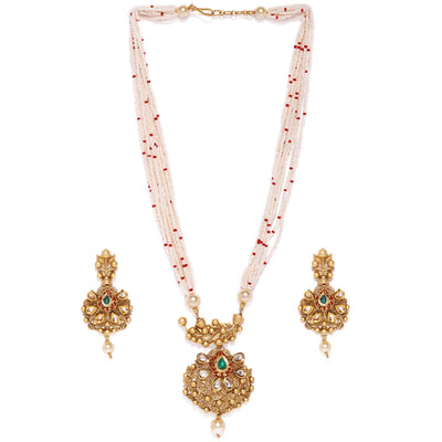 Sukkhi Modern Mint Collection Gold Plated Neckalce Set for Women