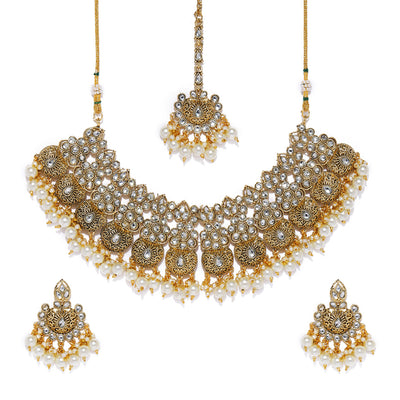 Sukkhi Gold Plated Kundan Choker Neckalce Set