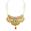 Sukkhi Sparkling Collar Gold Plated Necklace Set Set for Women