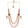 Sukkhi Resplendent Gold Plated White Pearl Necklace Set for Women