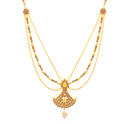Sukkhi Incredible LCT Gold Plated Multi-String Necklace Set For Women