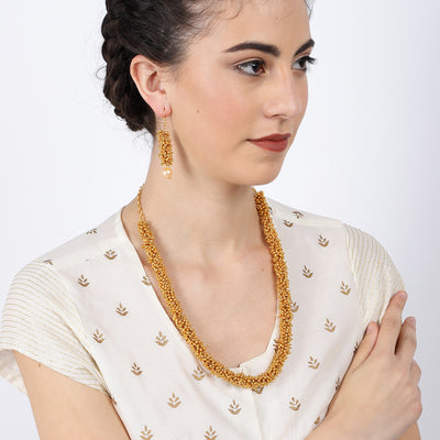 Sukkhi Marquise Gold Plated Bajari Neckalce Set for Women