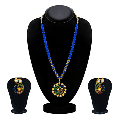 Sukkhi Glitzy Collar Gold Plated Necklace Set Set for Women