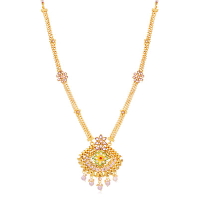 Sukkhi Ethnic Gold Plated Kundan Necklace Set For Women