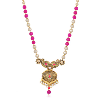 Sukkhi Lavish Collar Gold Plated Necklace Set Set for Women