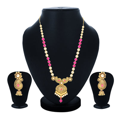 Sukkhi Lavish Collar Gold Plated Necklace Set Set for Women