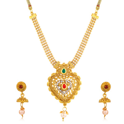 Sukkhi Luxurious Collar Gold Plated Necklace Set Set for Women