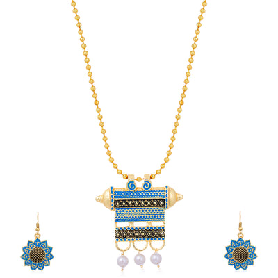 Sukkhi Fashionable Gold Plated Mint Collection Necklace Set For Women