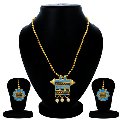 Sukkhi Fashionable Gold Plated Mint Collection Necklace Set For Women