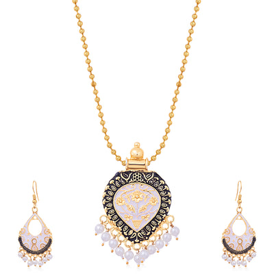 Sukkhi Delightful Gold Plated Mint Collection Necklace Set For Women