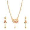 Sukkhi Shimmering Collar Gold Plated Necklace Set Set for Women