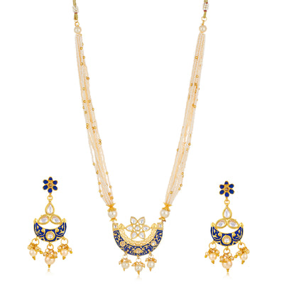 Sukkhi Adorable Collar Gold Plated Necklace Set Set for Women