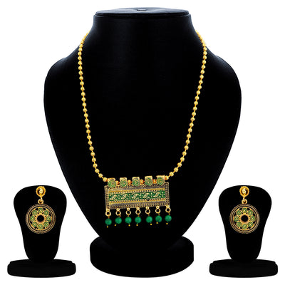 Sukkhi Trendy Gold Plated Mint Collection Necklace Set For Women