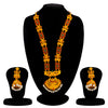 Sukkhi Ethnic Pearl Gold Plated Goddess Long Haram Necklace Set For Women