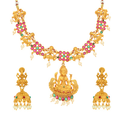 Sukkhi Sleek Gold Plated Necklace Set for Women