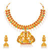 Sukkhi Elegant Pearl Gold Plated Goddess Choker Necklace Set For Women