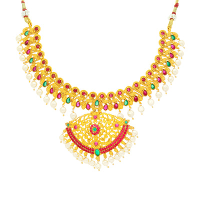 Sukkhi Resplendent Gold Plated Necklace Set for Women