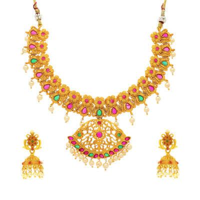 Sukkhi Exotic Gold Plated Necklace Set for Women