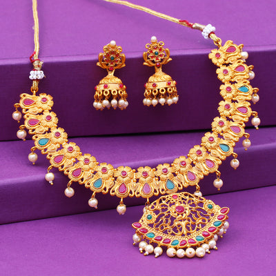 Sukkhi Exotic Gold Plated Necklace Set for Women