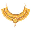 Sukkhi Floral LCT Gold Plated Choker Necklace Set For Women