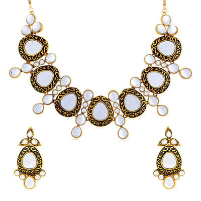 Sukkhi Charming Gold Plated Necklace Set for Women