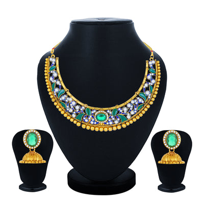 Sukkhi Pretty Gold Plated Necklace Set for Women