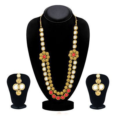 Sukkhi Glistening Gold Plated Necklace Set for Women