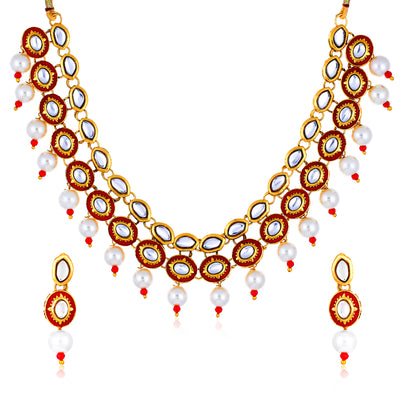 Sukkhi Appealing Gold Plated Necklace Set for Women