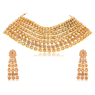Sukkhi Delightful Gold Plated Necklace Set for Women