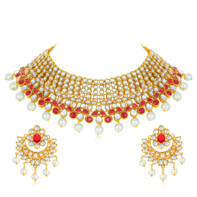 Sukkhi Designer Gold Plated Necklace Set for Women